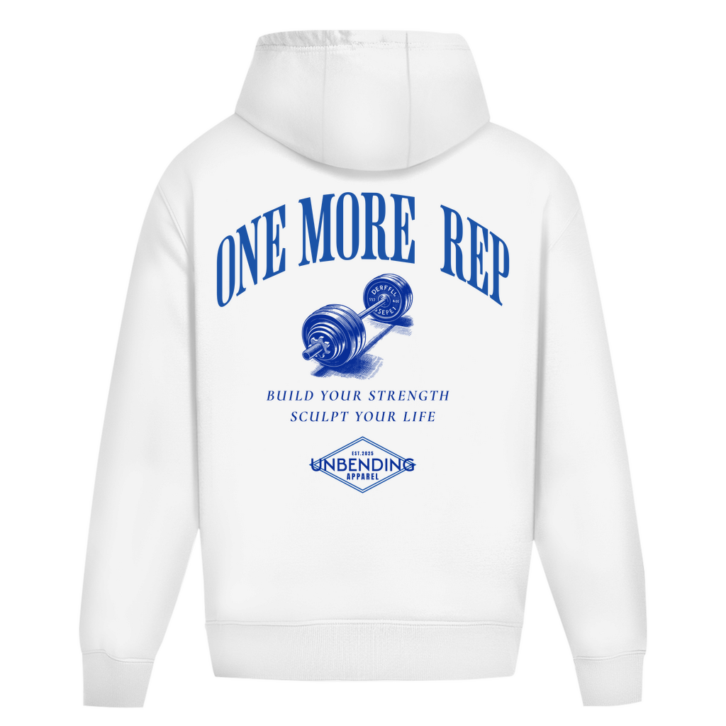 Oversize Hoodie Unisex - One More Rep - Blau - Unbending Apparel