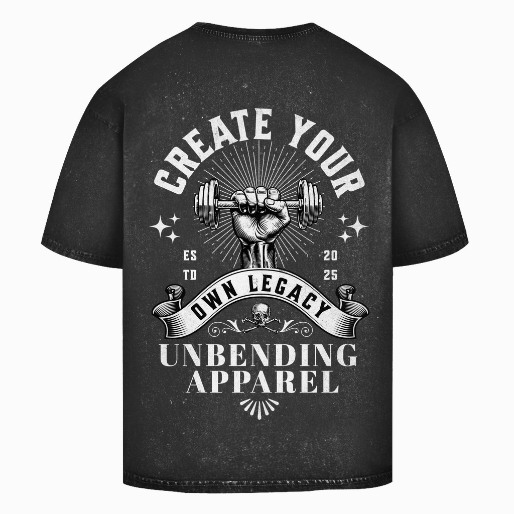 Oversize Washed T-Shirt Unisex - Create your own legacy - Unbending Apparel