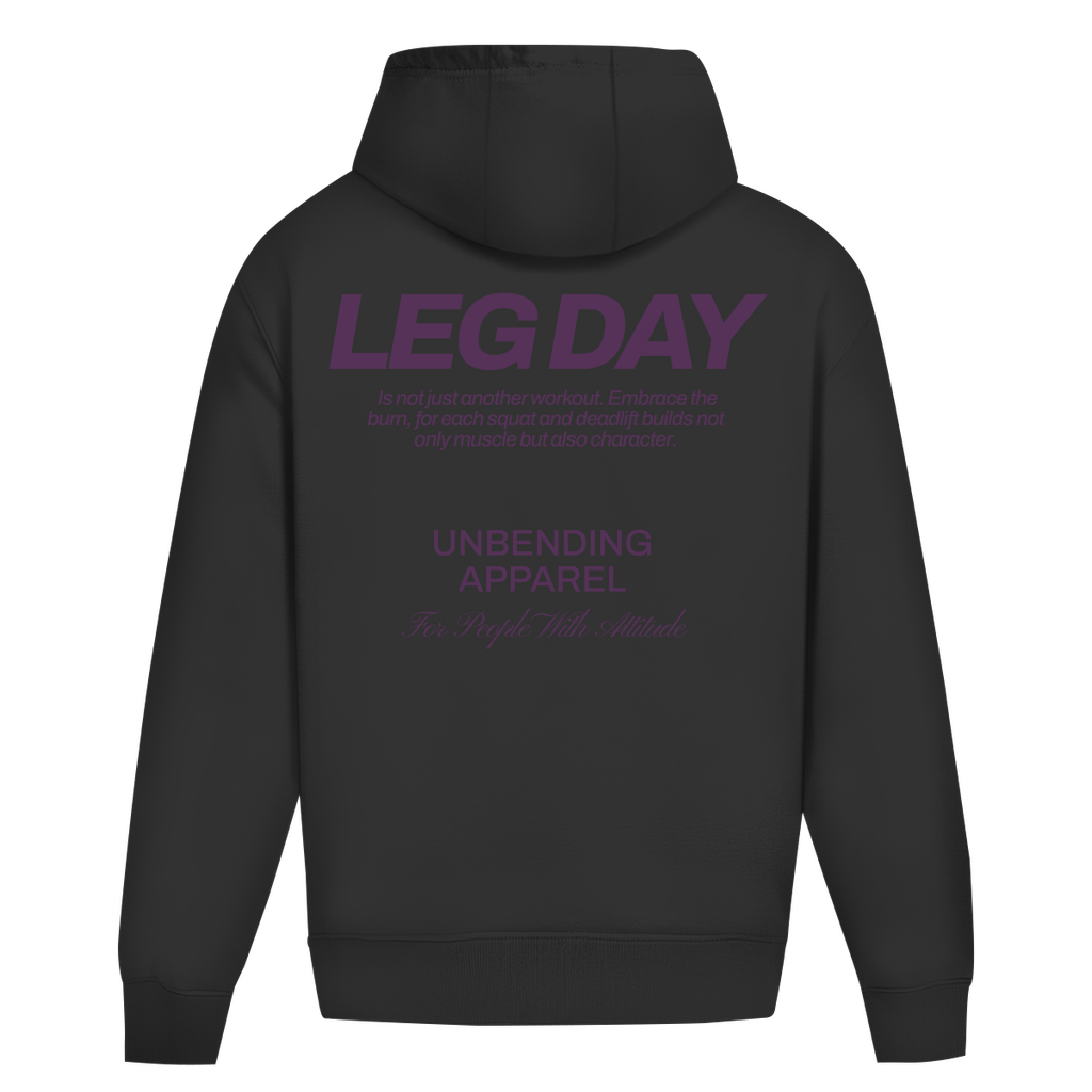 Oversize Hoodie Unisex - Leg Day - Lila - Unbending Apparel