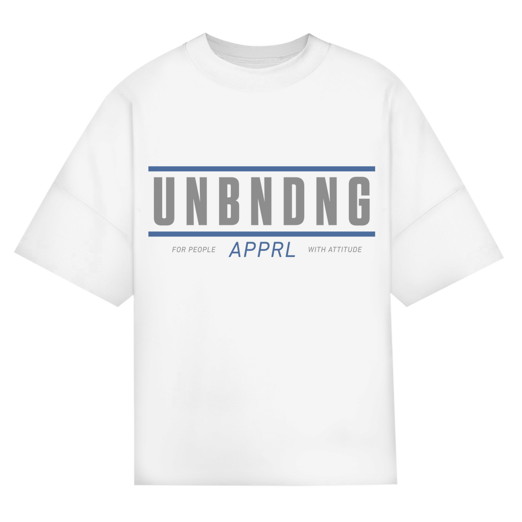 Oversize T-Shirt Unisex - For People With Attitude - Grau/blau - Unbending Apparel