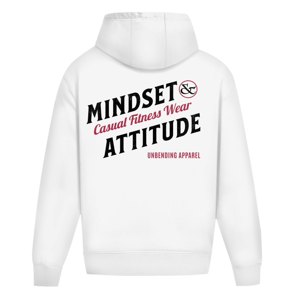 Oversize Hoodie Unisex - Mindset And Attitude - Schwarz/rot - Unbending Apparel