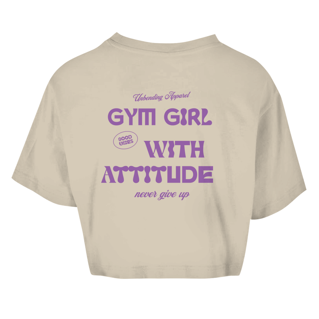Oversize Crop Top - Gym Girl With Attitude - Unbending Apparel