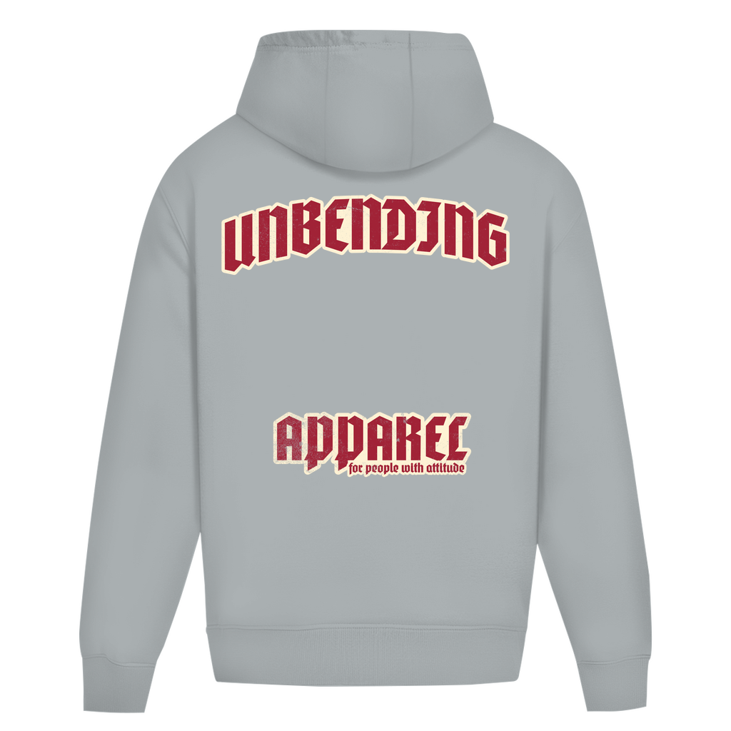 Oversize Hoodie Unisex - For People With Attitude - Rot/beige - Unbending Apparel