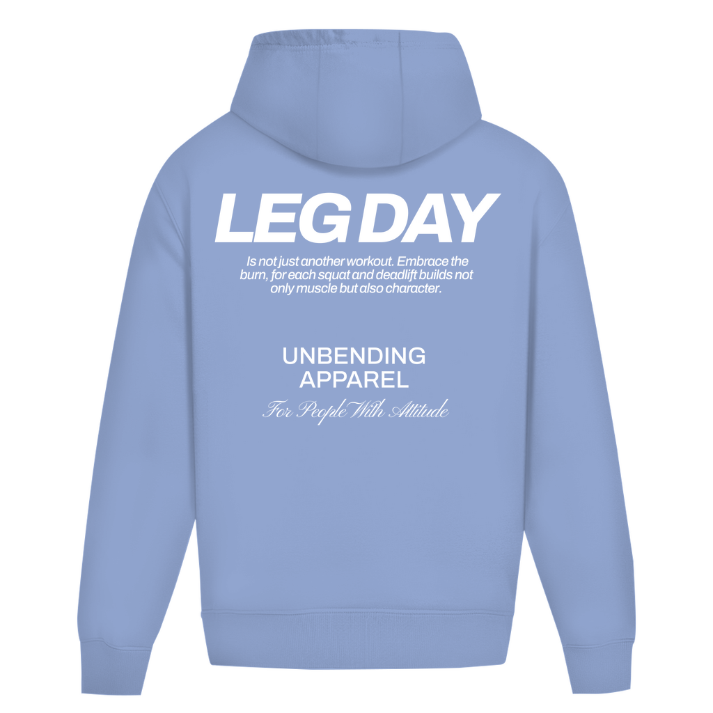 Oversize Hoodie Unisex - Leg Day - Weiß - Unbending Apparel