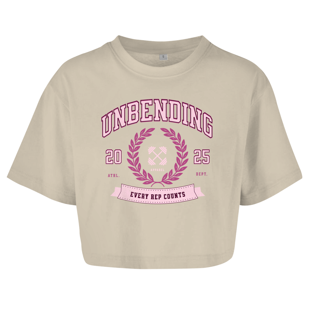 Oversize Crop Top - Every Rep Counts - Lila - Unbending Apparel