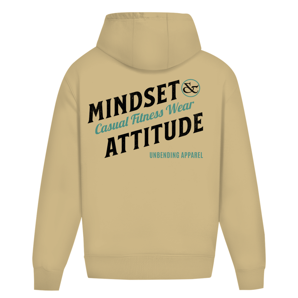 Oversize Hoodie Unisex - Mindset And Attitude - Schwarz/Grün - Unbending Apparel