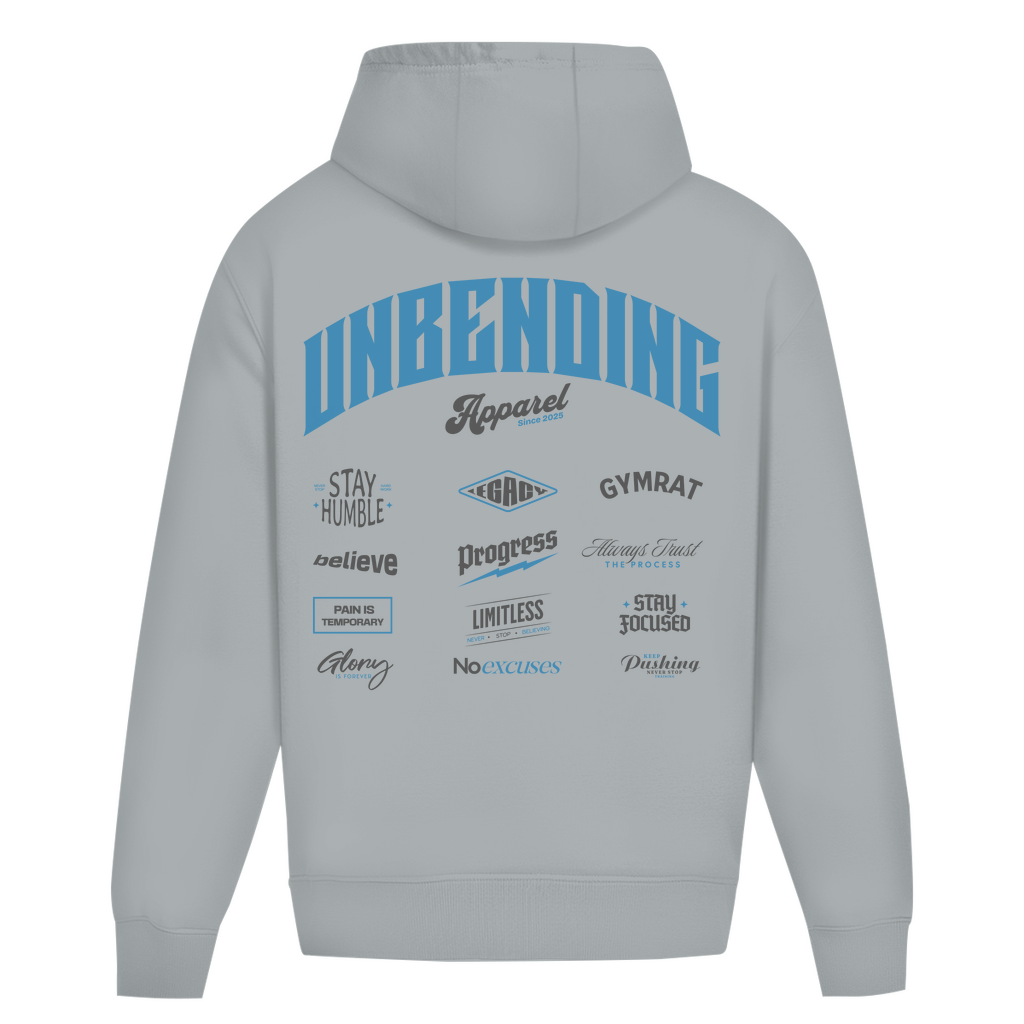 Oversize Hoodie Unisex - Unbending Apparel Collage - Blau - Unbending Apparel