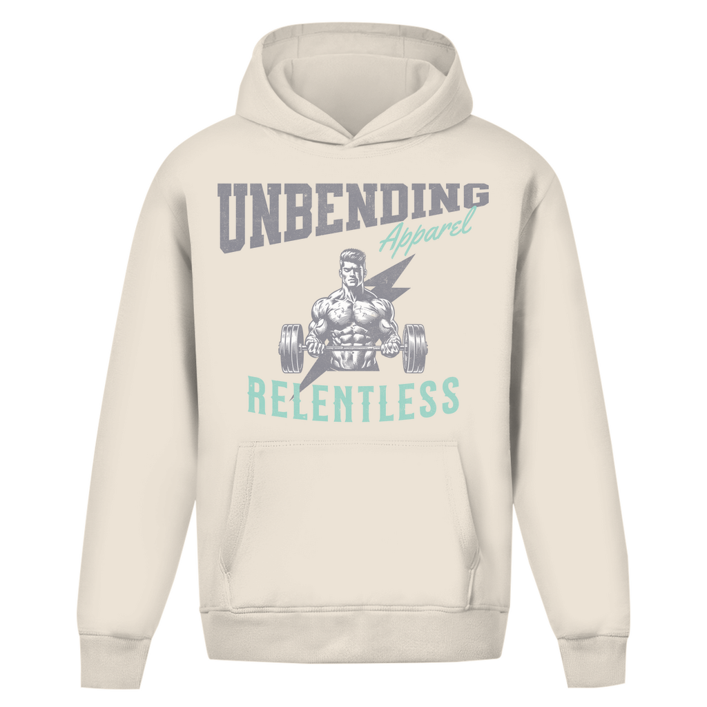 Oversize Hoodie Unisex - Relentless - Grün/Grau - Unbending Apparel