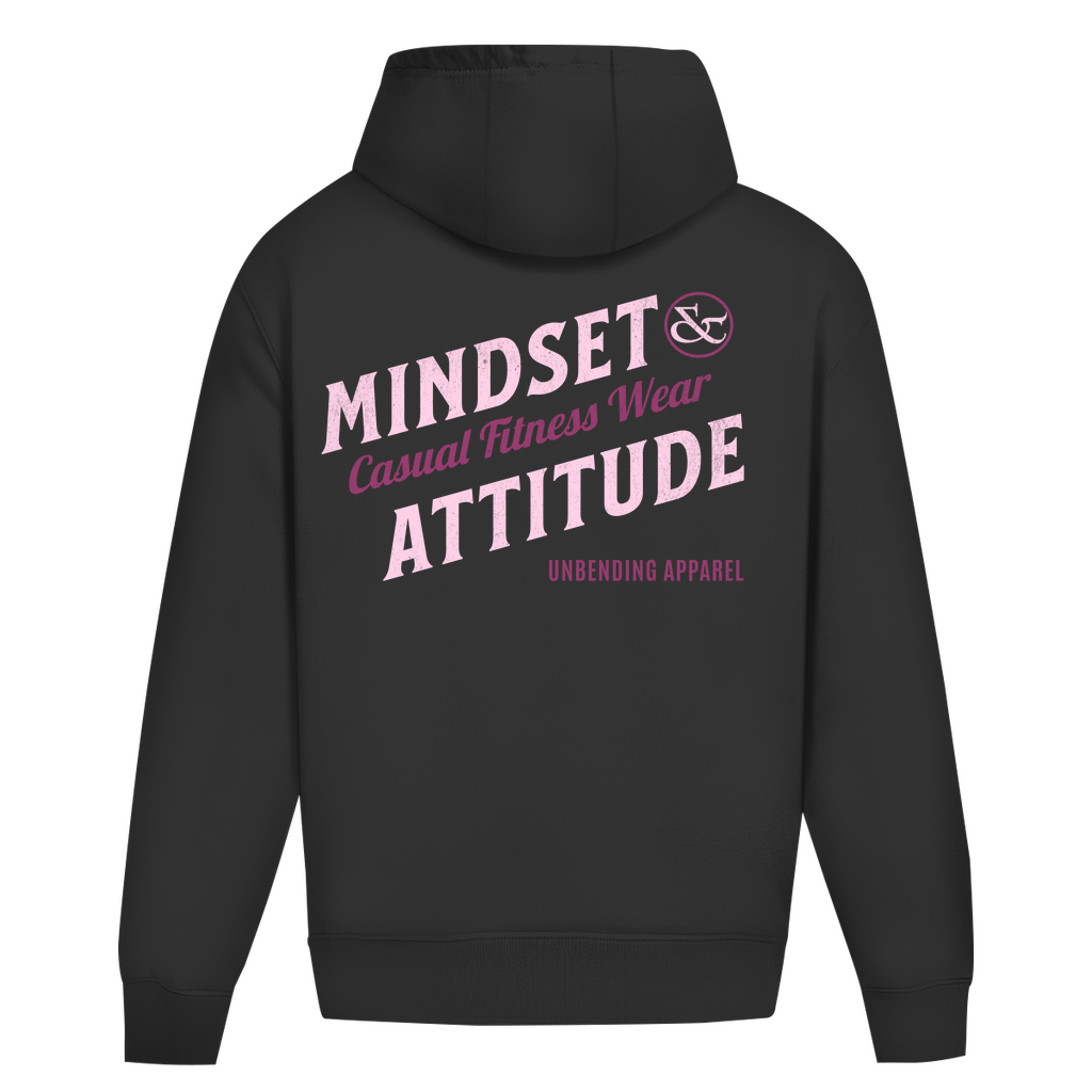Oversize Hoodie Unisex - Mindset And Attitude - Pink/Lila - Unbending Apparel