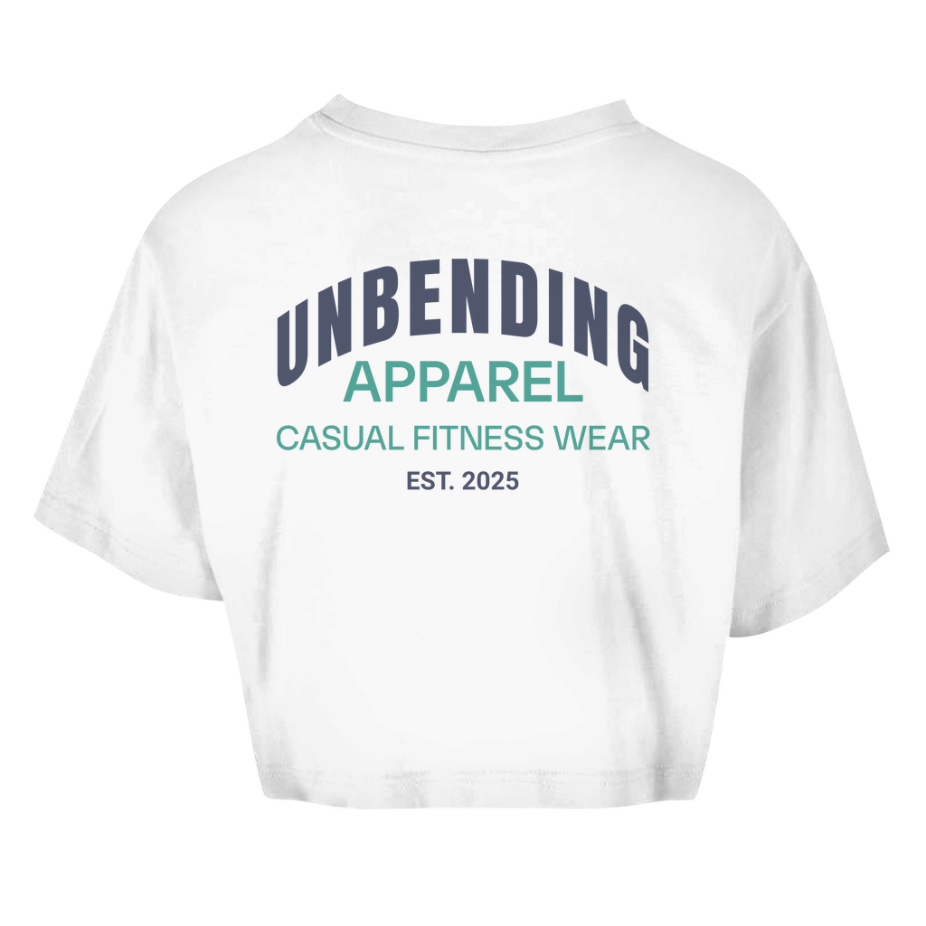 Oversize Crop Top - Casual Fitness Wear - Grün/Grau - Unbending Apparel