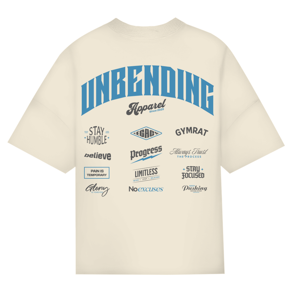 Oversize T-Shirt Unisex - Unbending Apparel Collage - Blau - Unbending Apparel