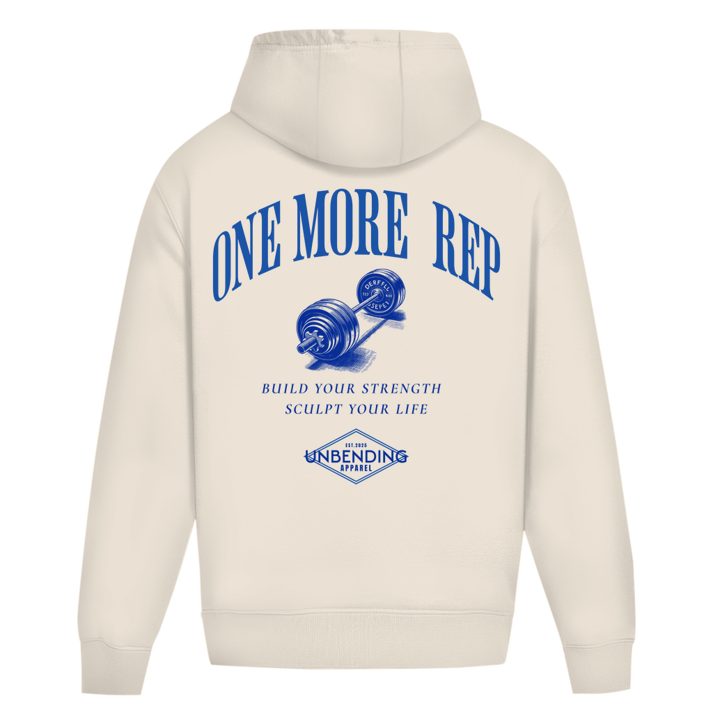 Oversize Hoodie Unisex - One More Rep - Blau - Unbending Apparel