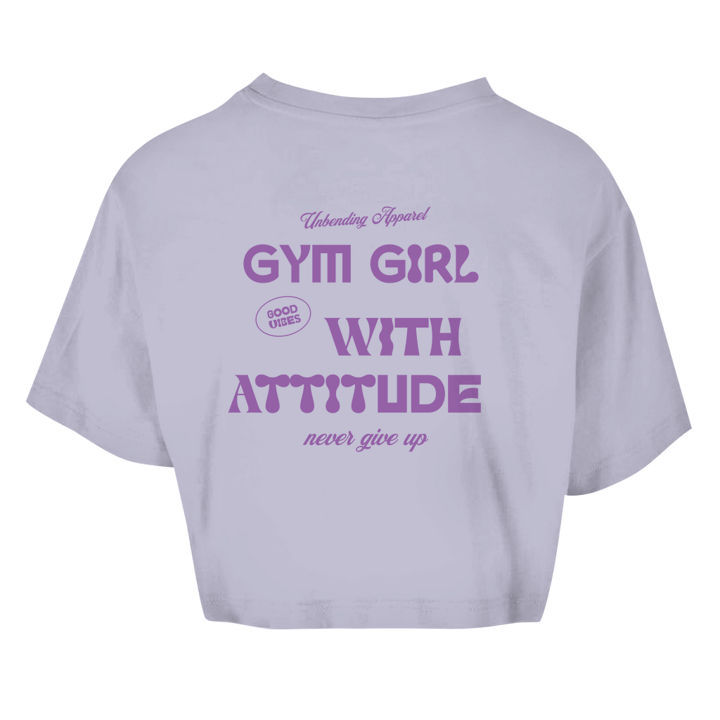 Oversize Crop Top - Gym Girl With Attitude - Unbending Apparel