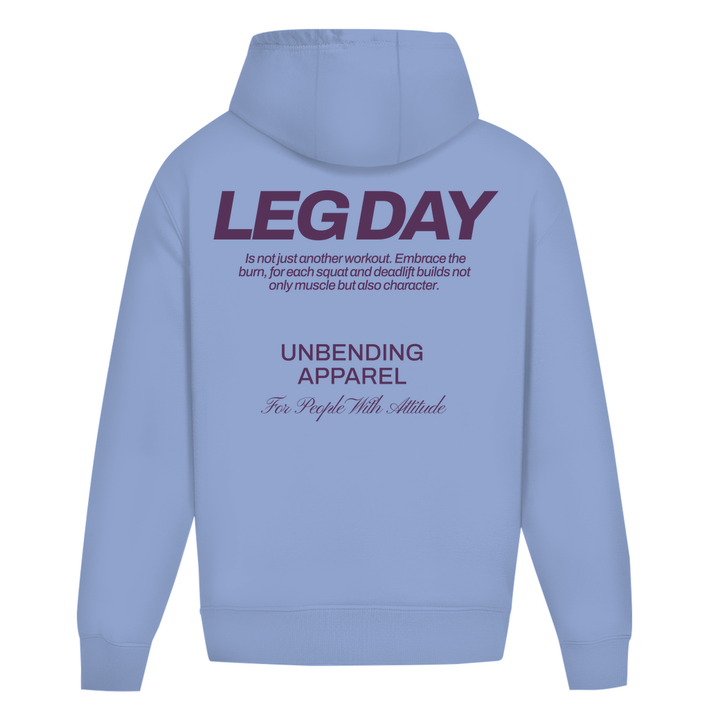 Oversize Hoodie Unisex - Leg Day - Lila - Unbending Apparel