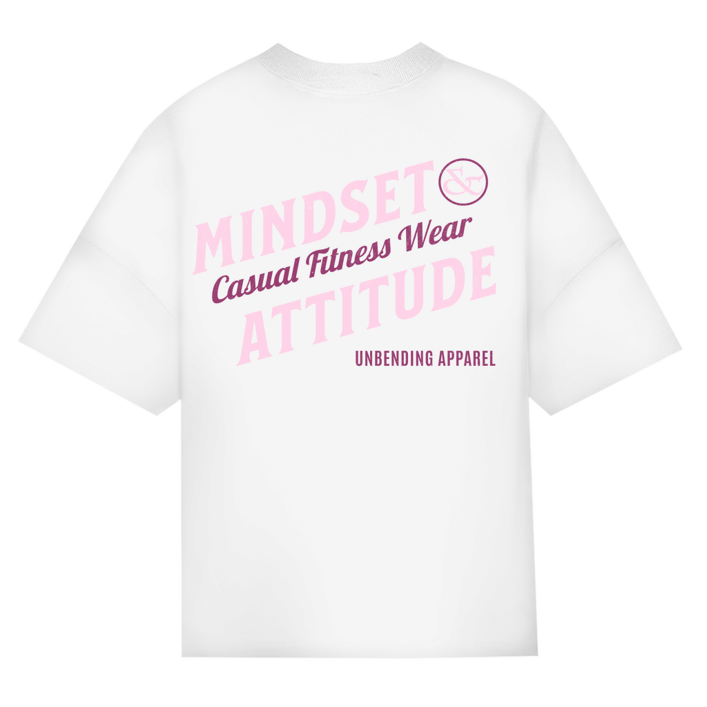 Oversize T-Shirt Unisex - Mindset And Attitude - Pink/Lila - Unbending Apparel