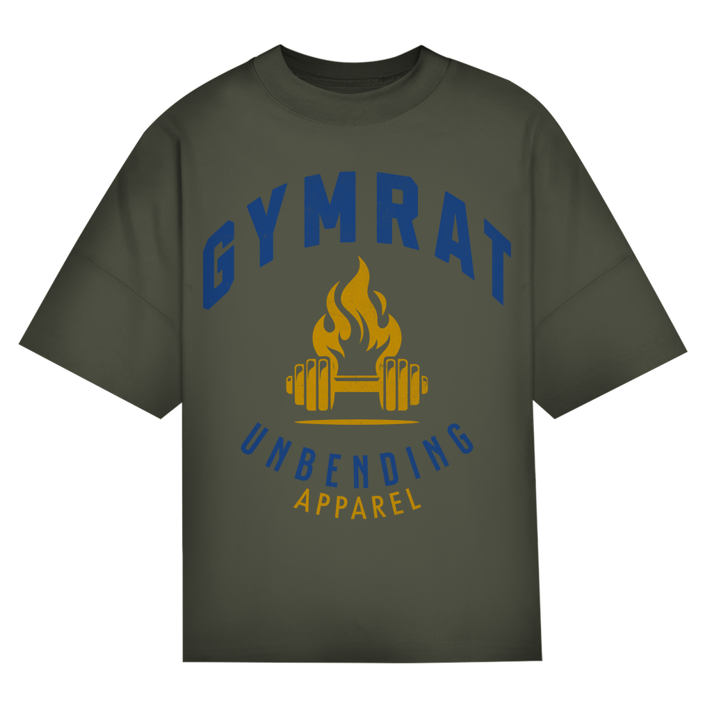 Oversize T-Shirt Unisex - Gymrat - Blau/Gelb - Unbending Apparel