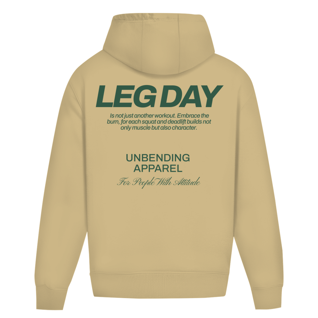 Oversize Hoodie Unisex - Leg Day - Grün - Unbending Apparel