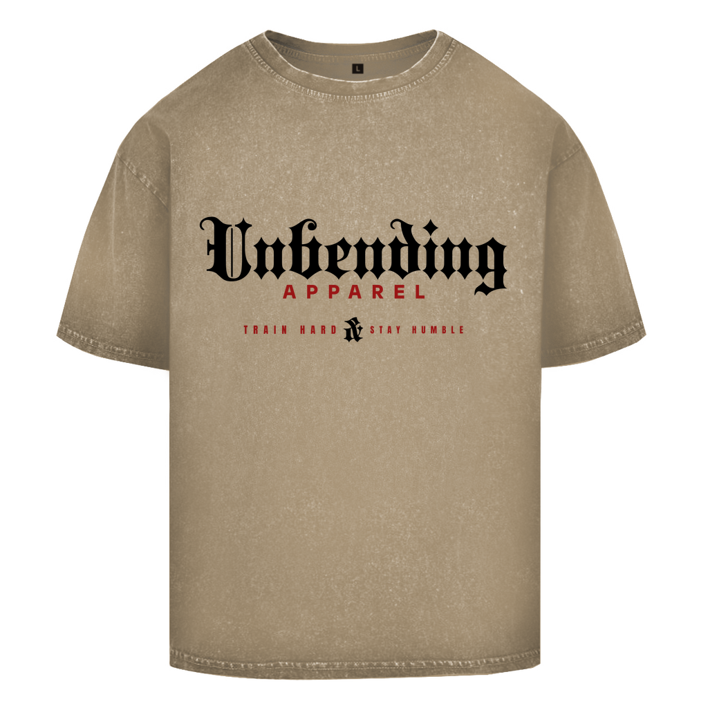 Oversize Washed T-Shirt Unisex - Train Hard Stay Humble - Unbending Apparel