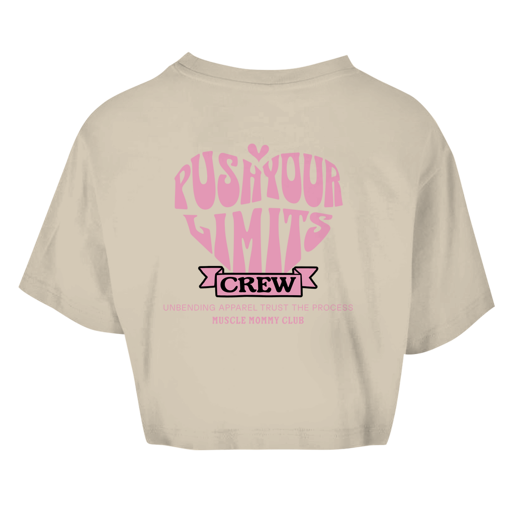 Oversize Crop Top - Push Your Limits Crew - Unbending Apparel