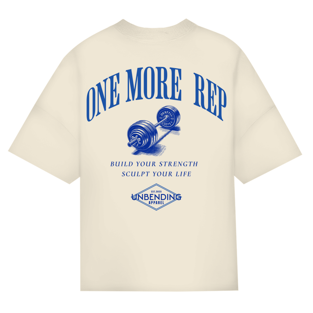 Oversize T-Shirt Unisex - One More Rep - Blau - Unbending Apparel