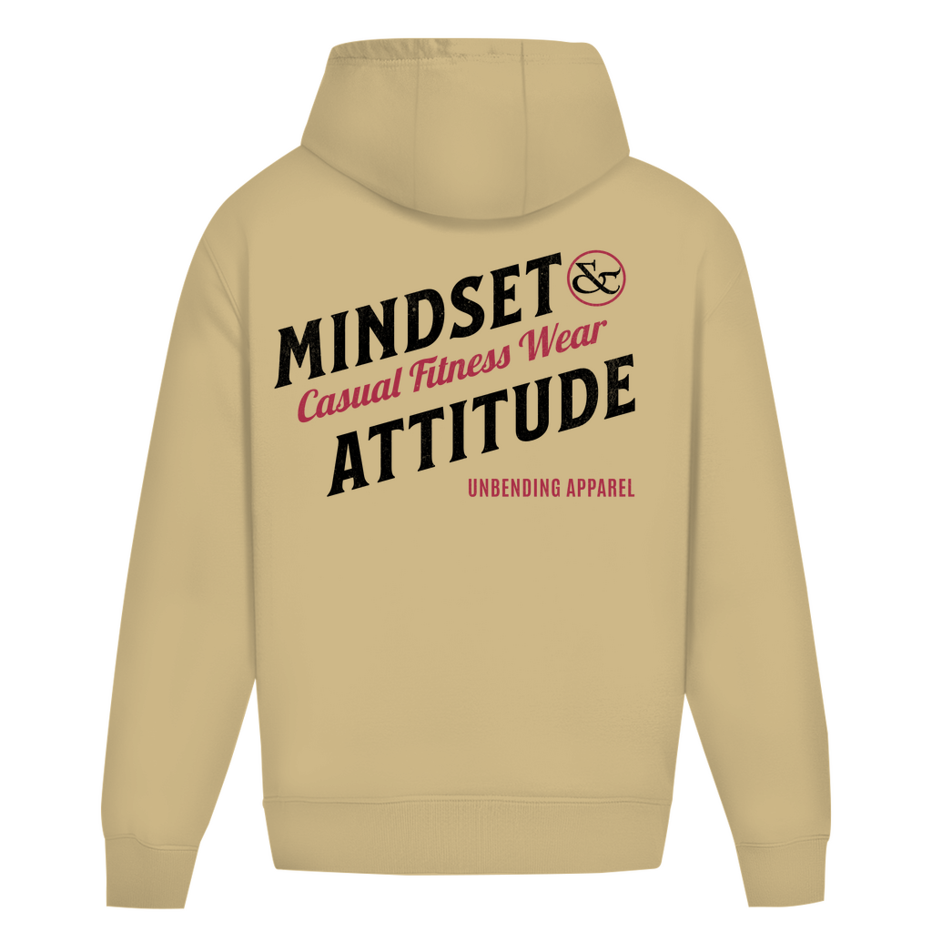 Oversize Hoodie Unisex - Mindset And Attitude - Schwarz/rot - Unbending Apparel
