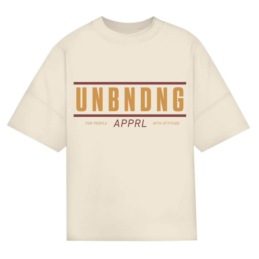 Oversize T-Shirt Unisex - For People With Attitude - Gold/Rot - Unbending Apparel
