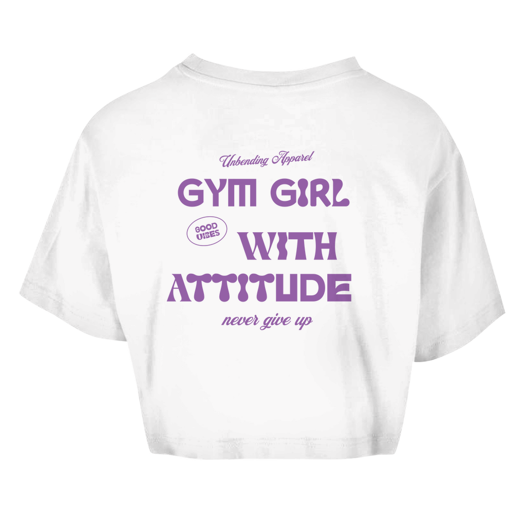 Oversize Crop Top - Gym Girl With Attitude - Unbending Apparel