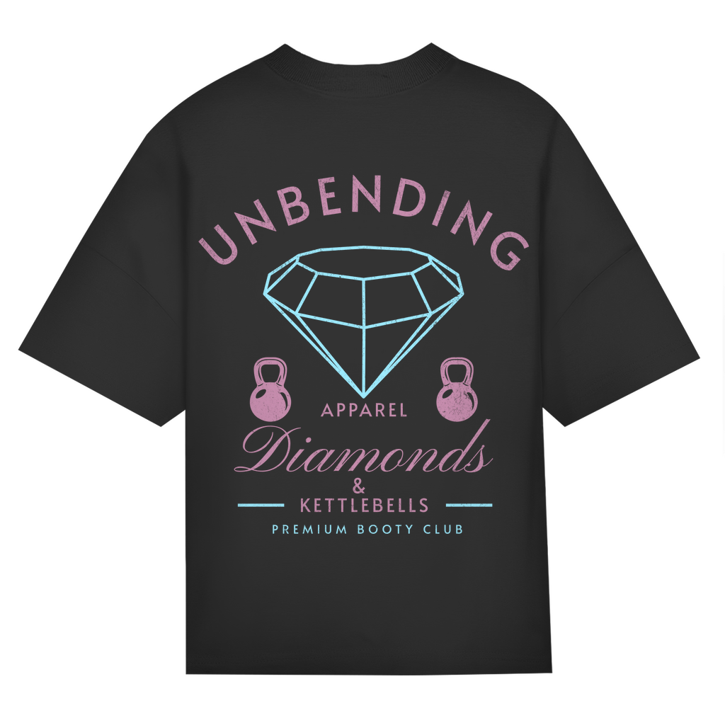 Oversize T-Shirt Girls - Diamonds & Kettleballs - Unbending Apparel