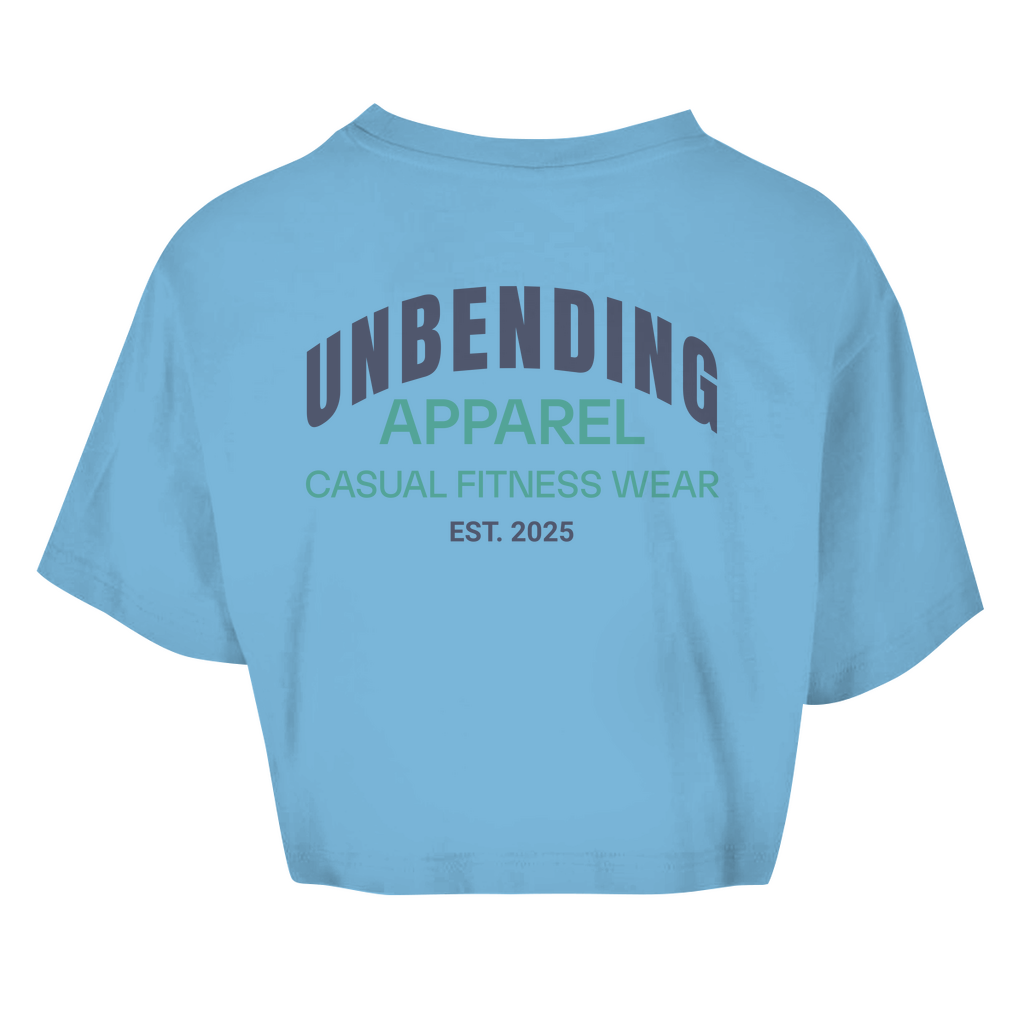 Oversize Crop Top - Casual Fitness Wear - Grün/Grau - Unbending Apparel