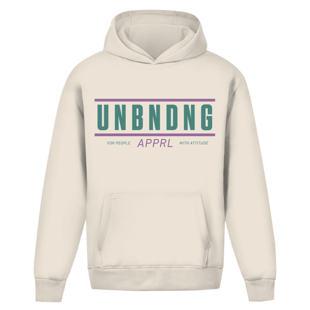 Oversize Hoodie Unisex - For People With Attitude - Grün/Lila - Unbending Apparel