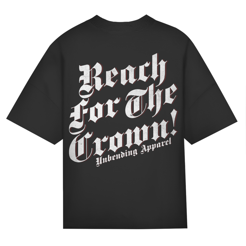 Oversize T-Shirt Unisex - Reach For The Crown - Weiß - Unbending Apparel