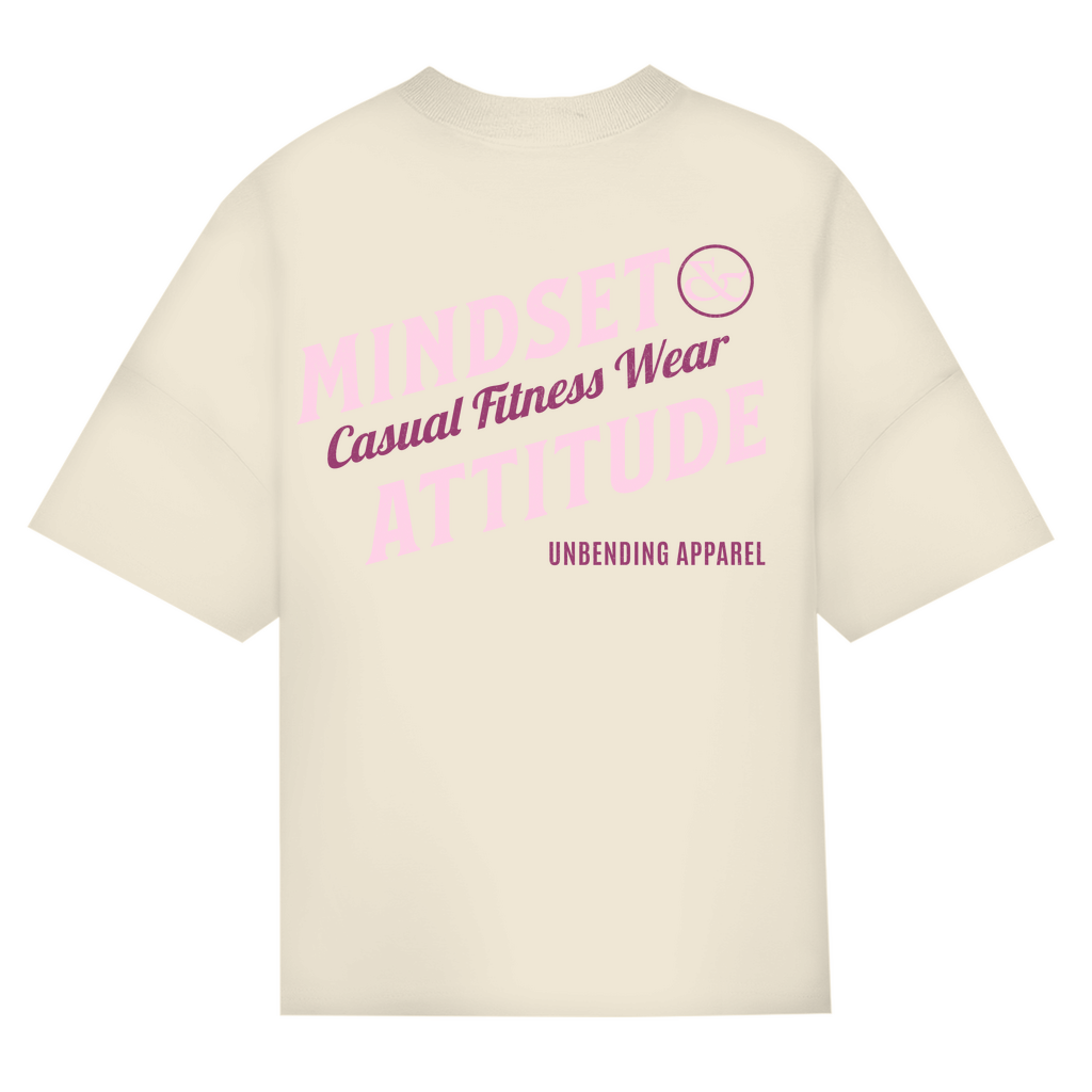 Oversize T-Shirt Unisex - Mindset And Attitude - Pink/Lila - Unbending Apparel