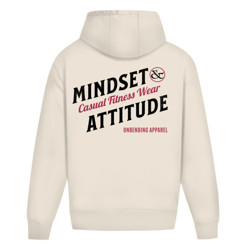 Oversize Hoodie Unisex - Mindset And Attitude - Schwarz/rot - Unbending Apparel