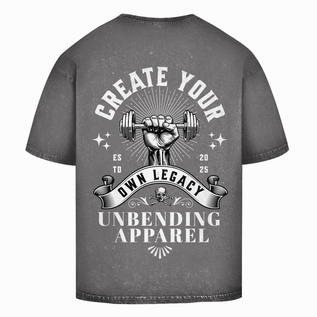 Oversize Washed T-Shirt Unisex - Create your own legacy - Unbending Apparel