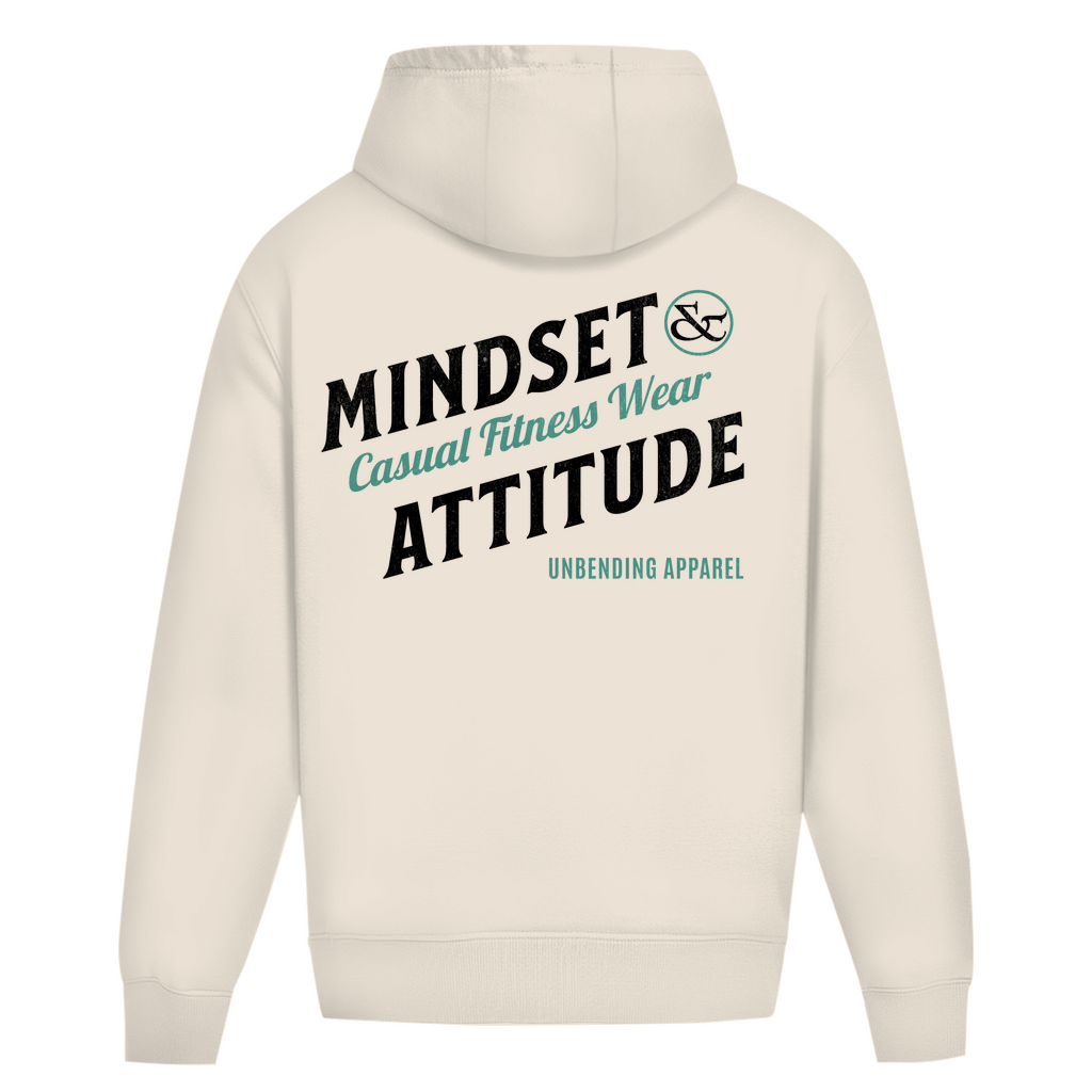 Oversize Hoodie Unisex - Mindset And Attitude - Schwarz/Grün - Unbending Apparel
