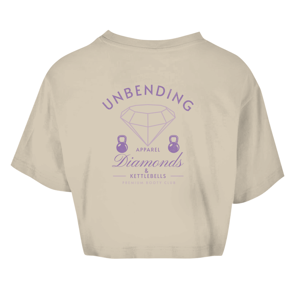 Oversize Crop Top - Diamonds & Kettleballs - Unbending Apparel