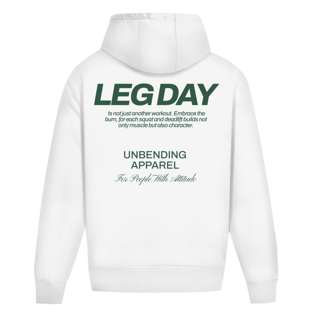 Oversize Hoodie Unisex - Leg Day - Grün - Unbending Apparel