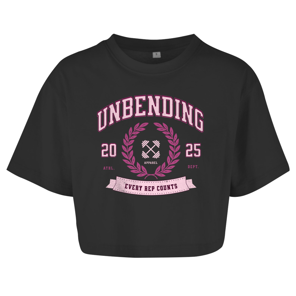 Oversize Crop Top - Every Rep Counts - Lila - Unbending Apparel