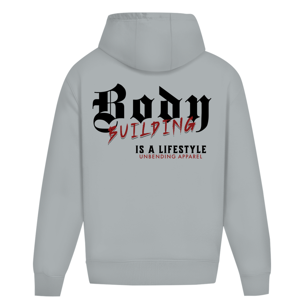 Oversize Hoodie Unisex - Bodybuilding Is A Lifestyle - Rot - Unbending Apparel