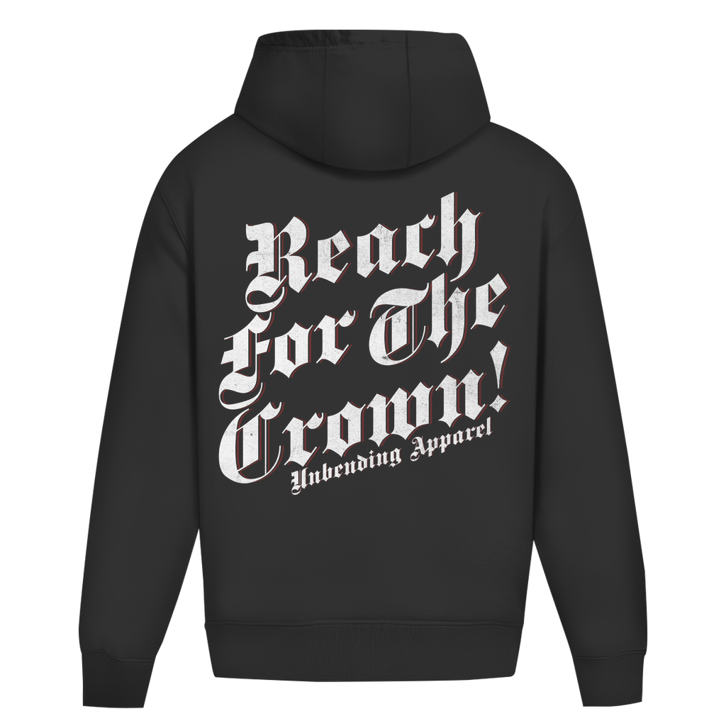 Oversize Hoodie Unisex - Reach For The Crown - Weiß - Unbending Apparel