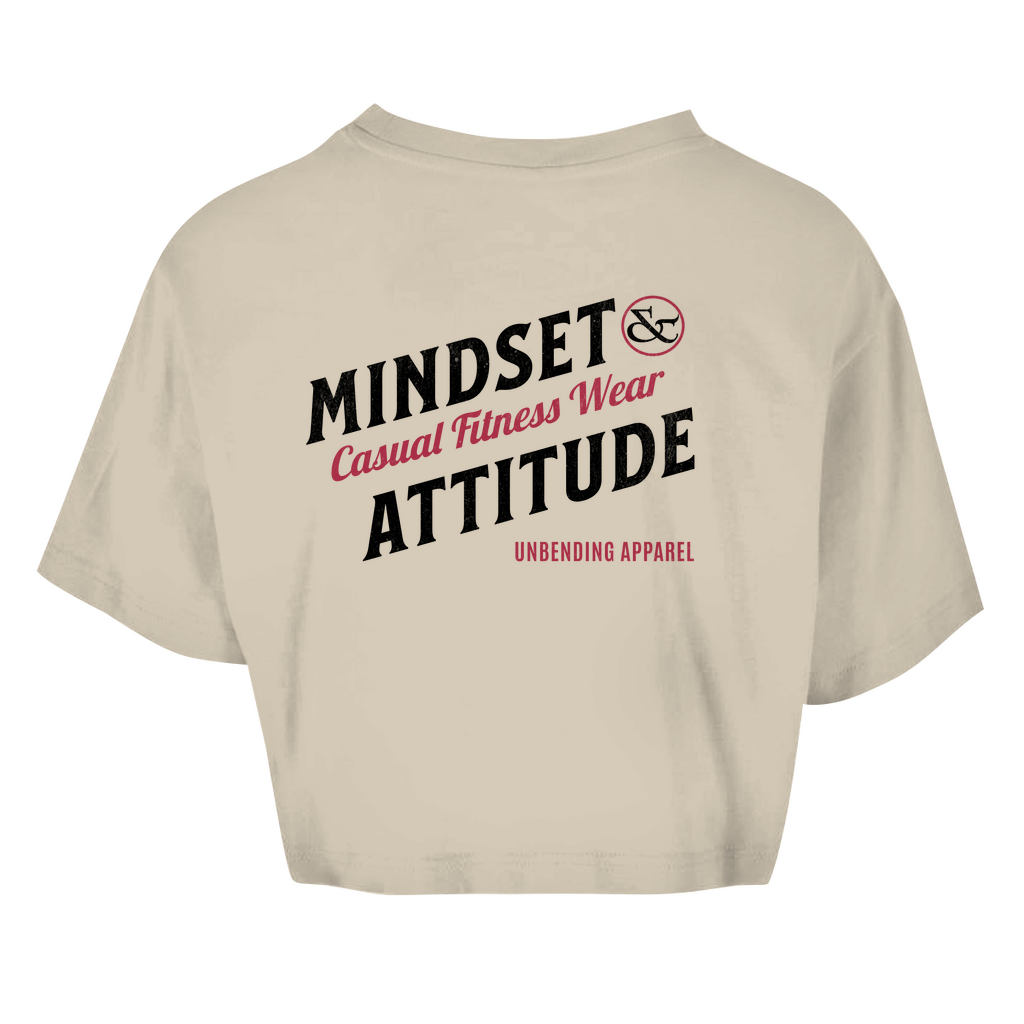 Oversize Crop Top - Mindset And Attitude - Schwarz/rot - Unbending Apparel