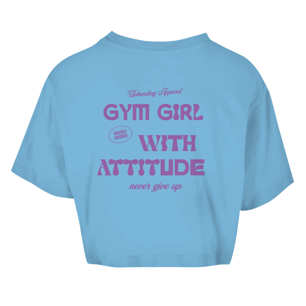 Oversize Crop Top - Gym Girl With Attitude - Unbending Apparel