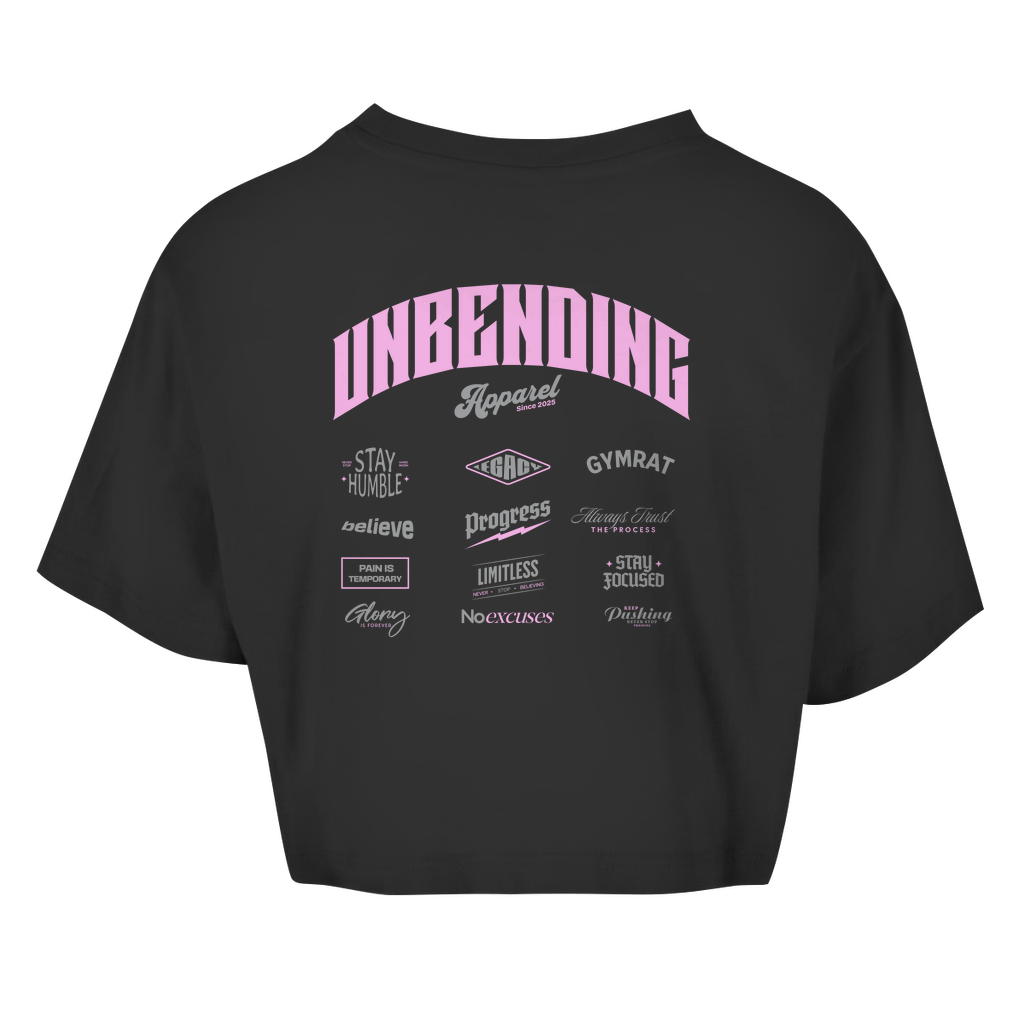Oversize Crop Top - Unbending Apparel Collage - Pink-Unbending Apparel