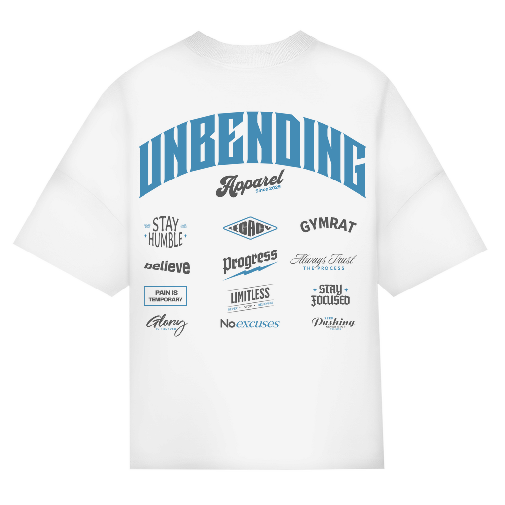 Oversize T-Shirt Unisex - Unbending Apparel Collage - Blau - Unbending Apparel