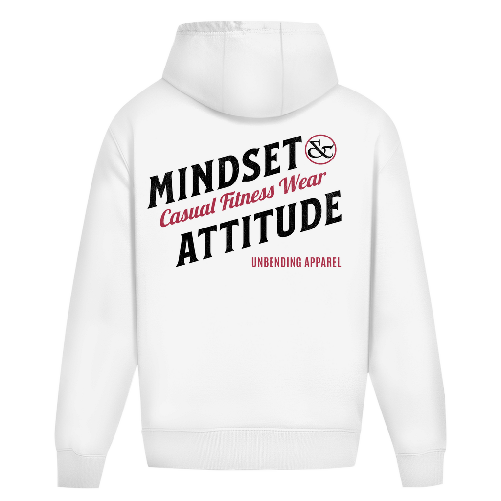 Oversize Hoodie Unisex - Mindset And Attitude - Schwarz/rot - Unbending Apparel