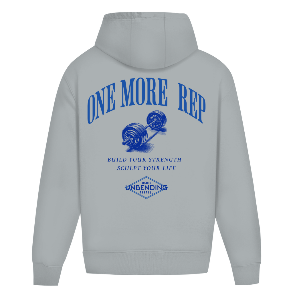 Oversize Hoodie Unisex - One More Rep - Blau - Unbending Apparel