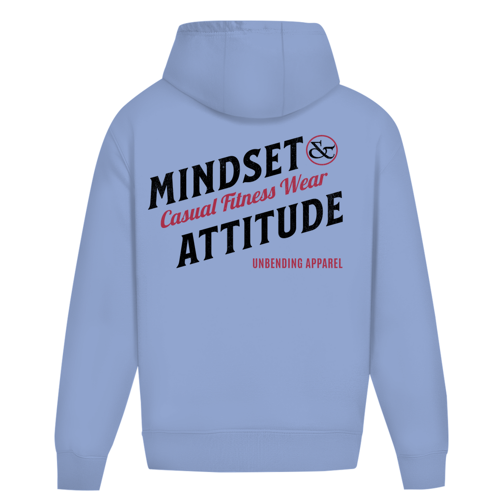 Oversize Hoodie Unisex - Mindset And Attitude - Schwarz/rot - Unbending Apparel