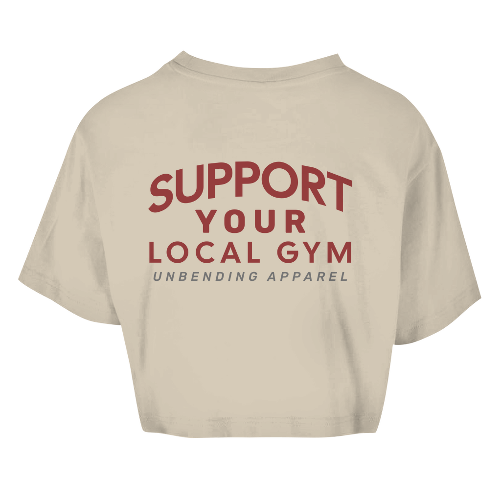 Oversize Crop Top - Support your local gym - Unbending Apparel