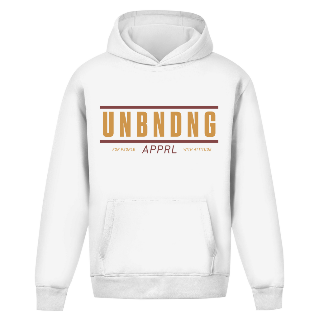 Oversize Hoodie Unisex - For People With Attitude - Gold/Rot - Unbending Apparel