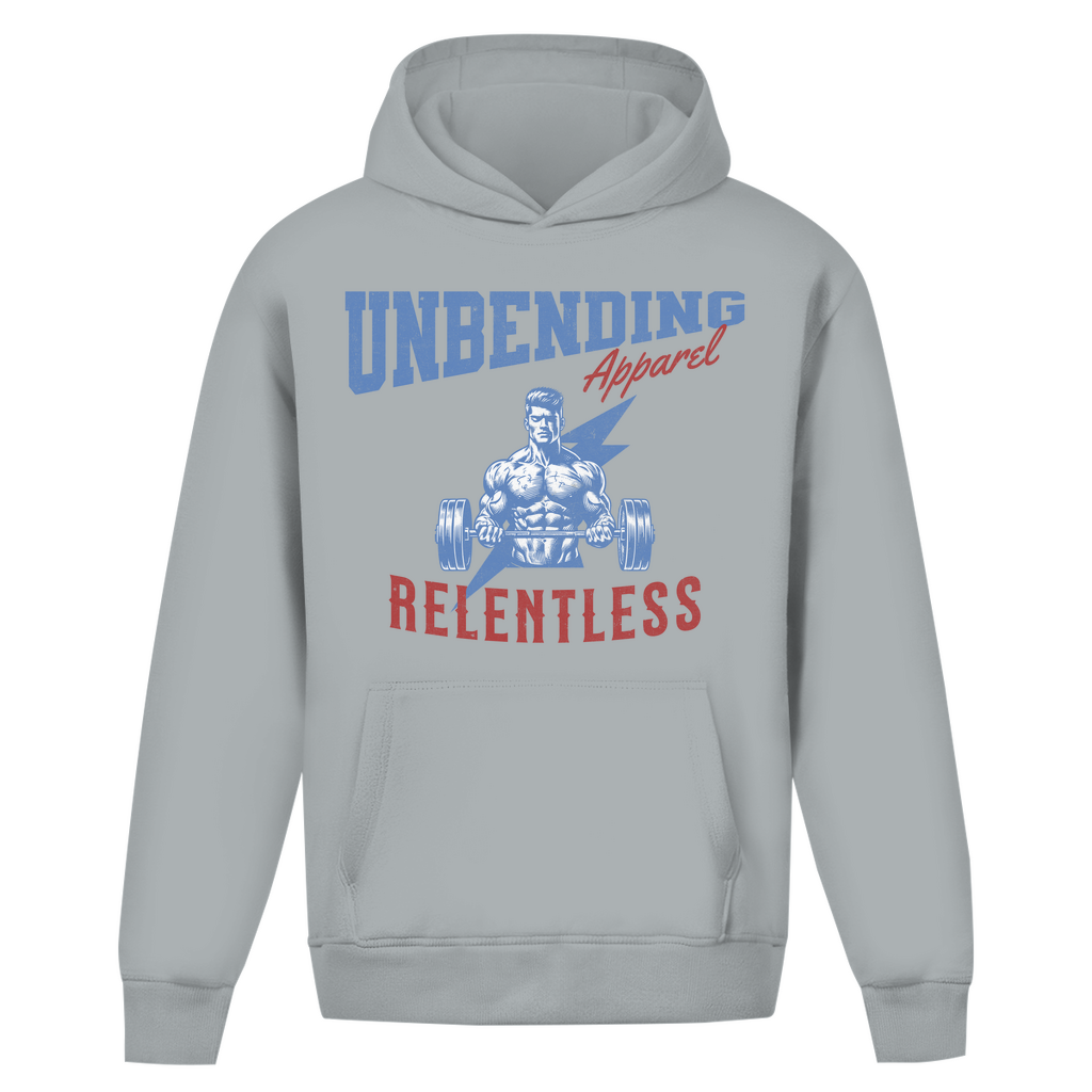 Oversize Hoodie Unisex - Relentless - Blau/Rot - Unbending Apparel